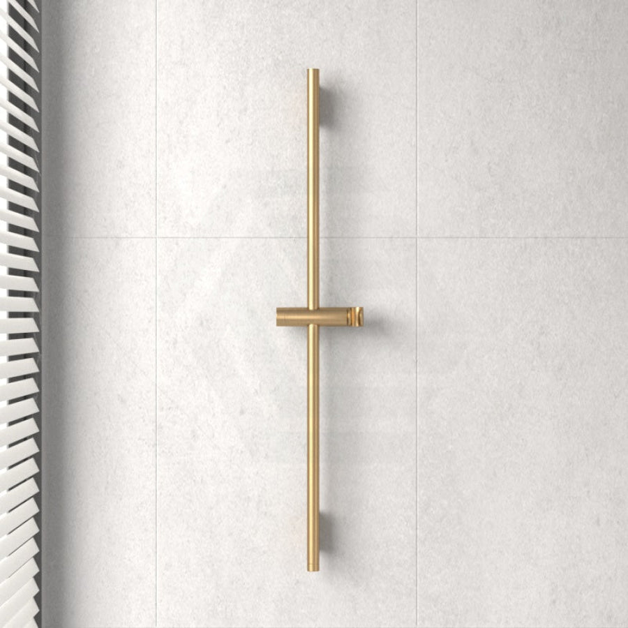 Kohler Statement 816/1016Mm Height Round Brushed Brass Slidebar Custom Twin Showers