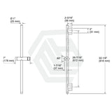 Kohler Statement 816/1016Mm Height Round Brushed Nickel Slidebar Twin Shower Rails