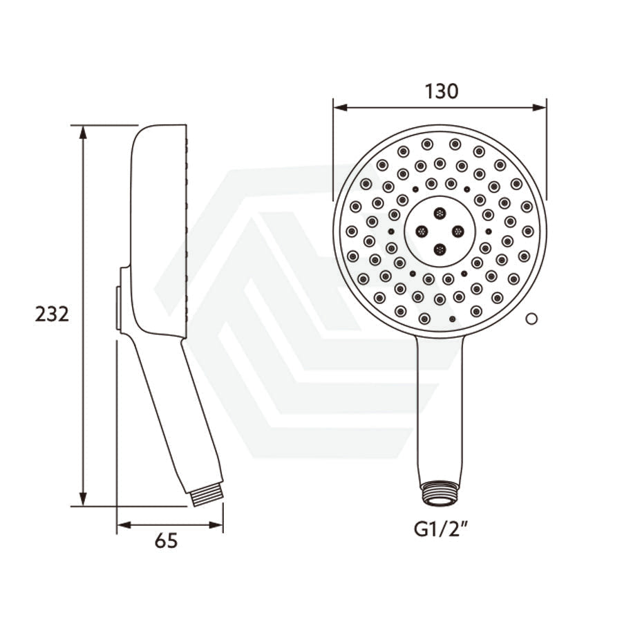 Kohler Statement Round Brushed Brass 3 Functions Handheld Shower Head Only Showers