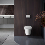 Kohler Veil Gloss White Wall Hung Smart Toilet Rimless With Inwall Cistern Flush Button Suites