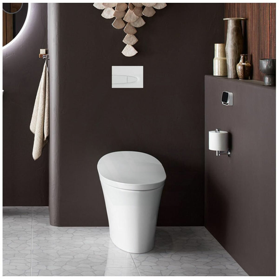 Kohler Veil Gloss White Wall Floor Smart Toilet Rimless With Inwall Cistern Flush Button Suites