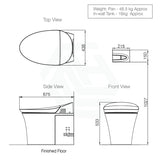 Kohler Veil Gloss White Wall Floor Smart Toilet Rimless With Inwall Cistern Flush Button Suites