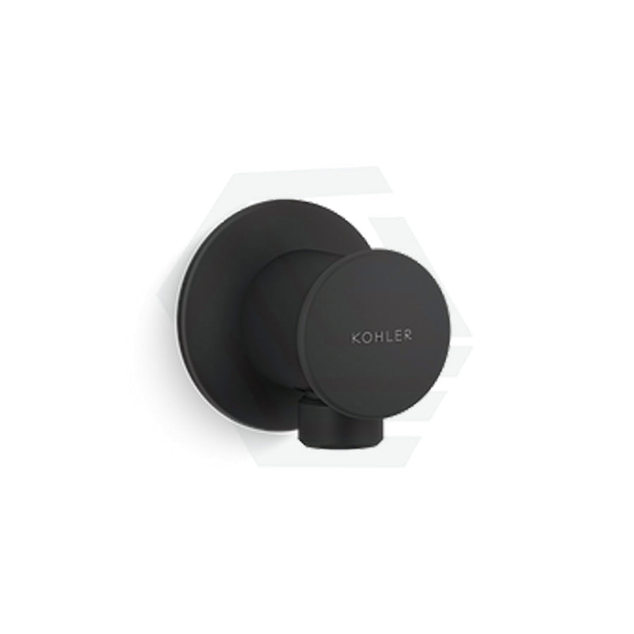 Kohler Wall Mounted Round Water Inlet Connection Elbow Matt Black Connector