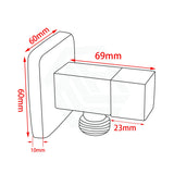 Laundry Square 1/4 Turn Washing Machine Stop Tap Pair Bathroom Products