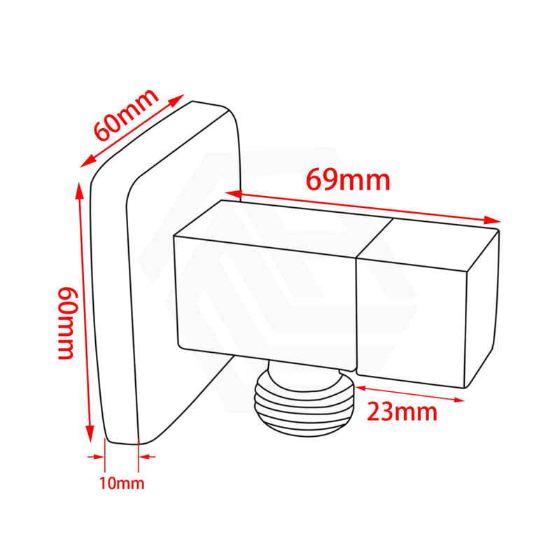 Laundry Square 1/4 Turn Washing Machine Stop Tap Pair Bathroom Products