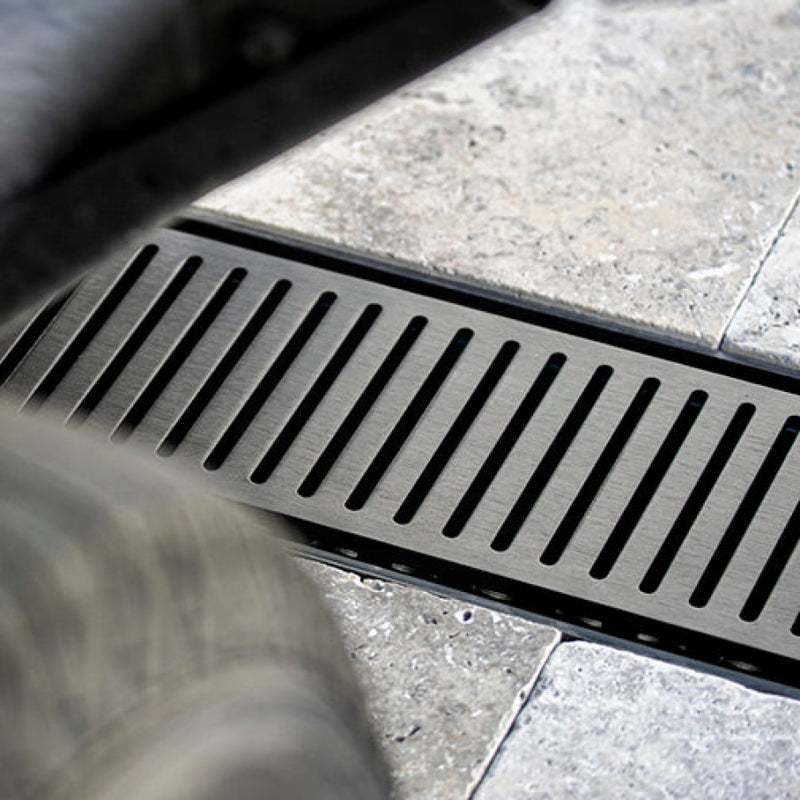 Lauxes Aluminium 128 Storm Water Grate Next Generation Midnight Black Shower Drains & Grates