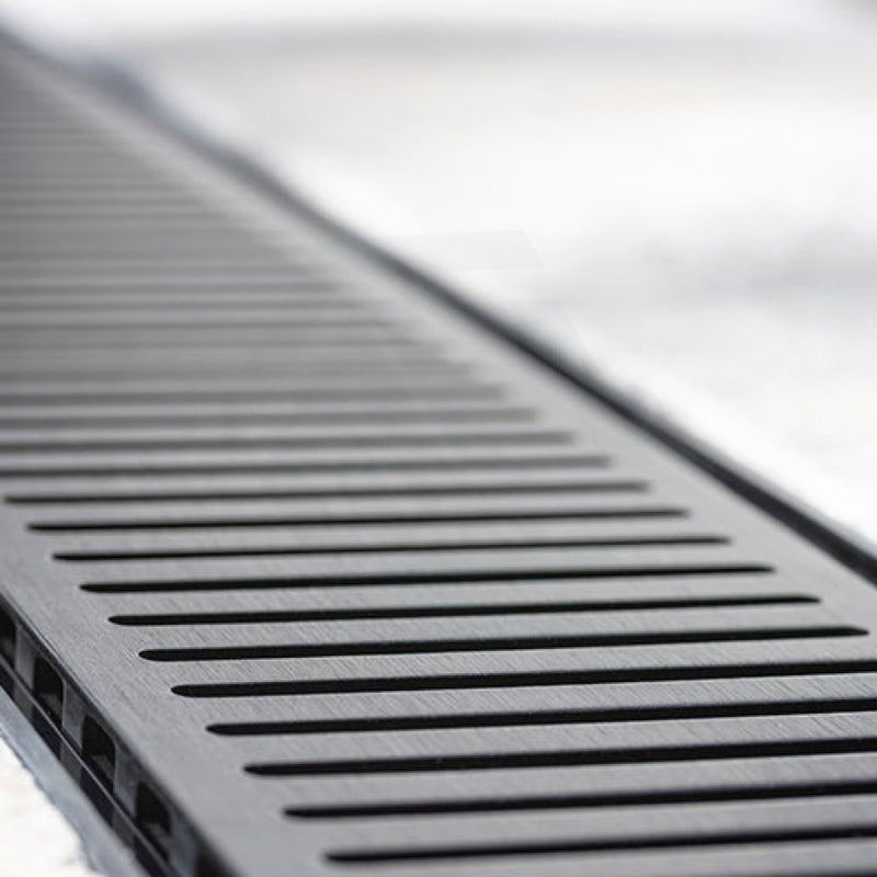 Lauxes Aluminium 128 Storm Water Grate Next Generation Midnight Black Shower Drains & Grates