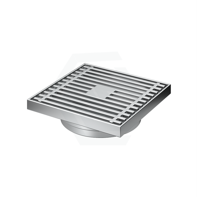 Linkware 120Mm Square Grate Non-Return Floor Waste Chrome Wastes