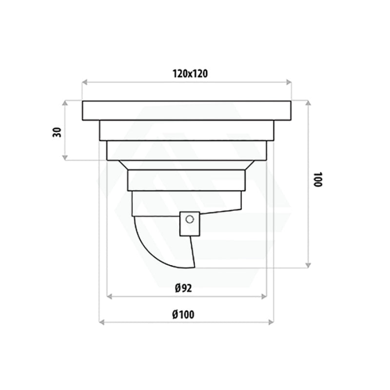 Linkware 120mm Square Grate Floor Waste Chrome