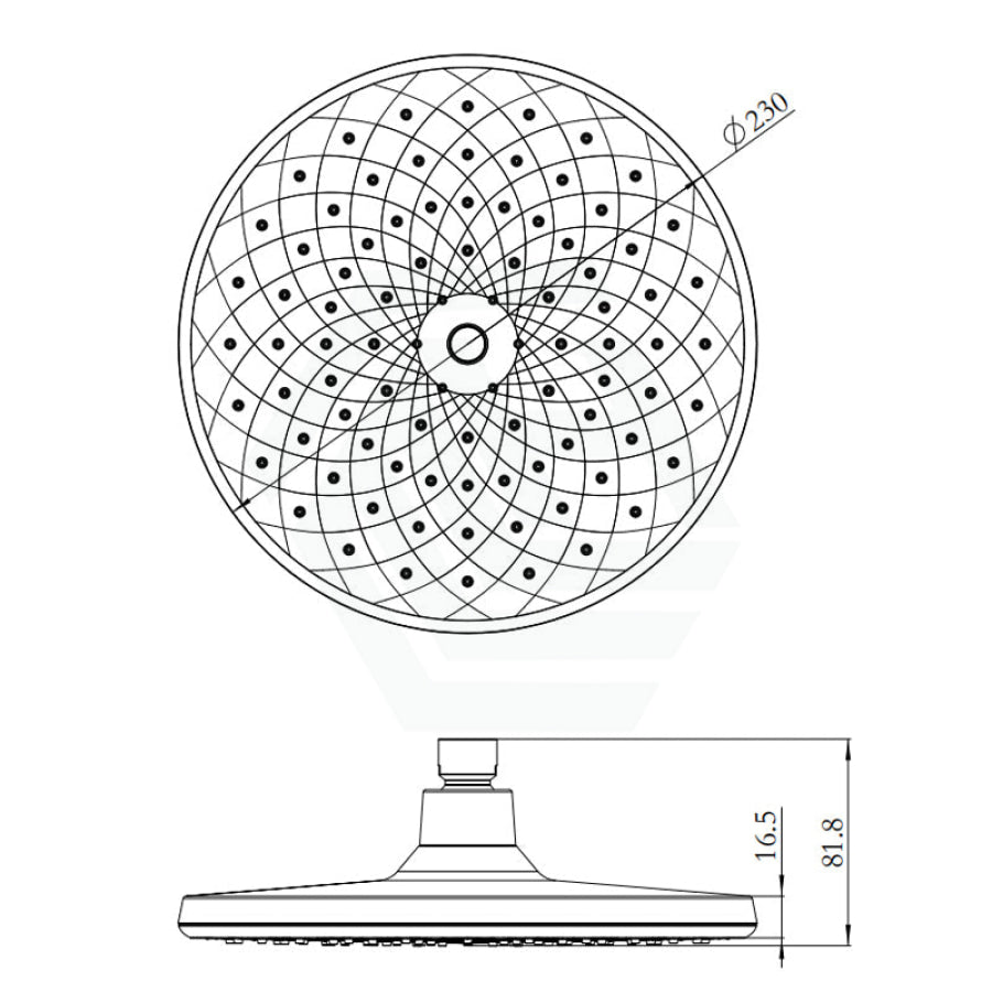 Linkware 230Mm Round Self Cleaning Shower Head Chrome White Multi-Colour Heads