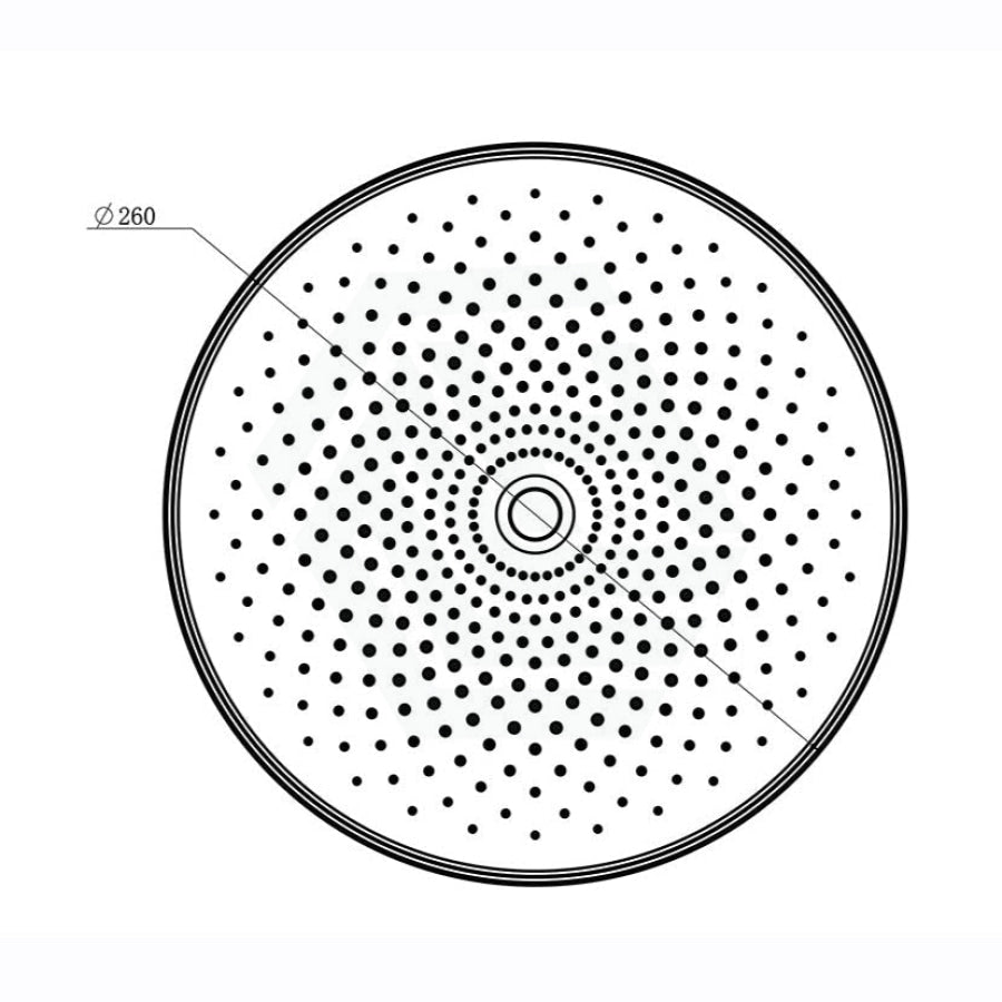 Linkware 260Mm Gabe Shower Head Matt Black Heads