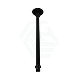 Linkware 300/450/600Mm Round Matt Black Ceiling Shower Arm With Flange Brass Arms