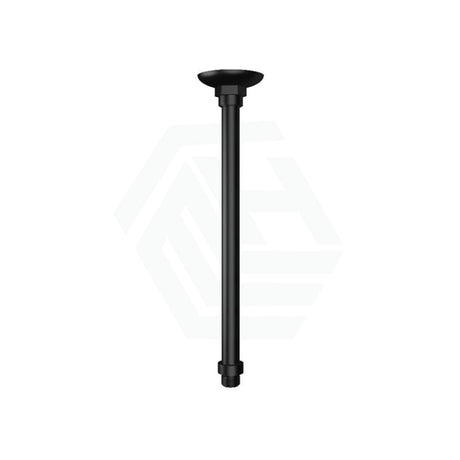 Linkware 300/450/600Mm Round Matt Black Ceiling Shower Arm With Flange Brass Arms