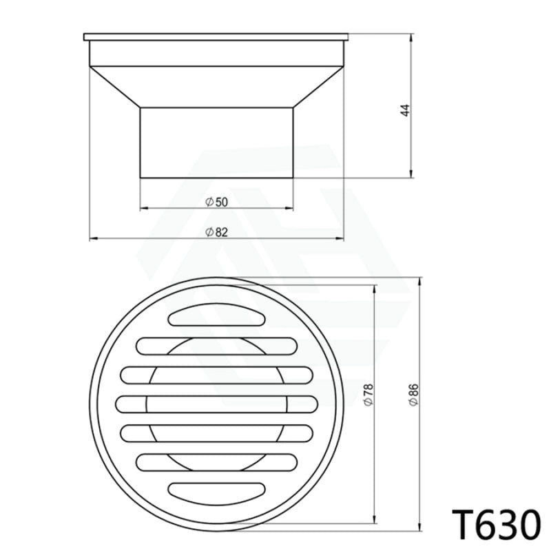 Linkware Round Floor Grate Waste 80X50Mm Outlet Wastes