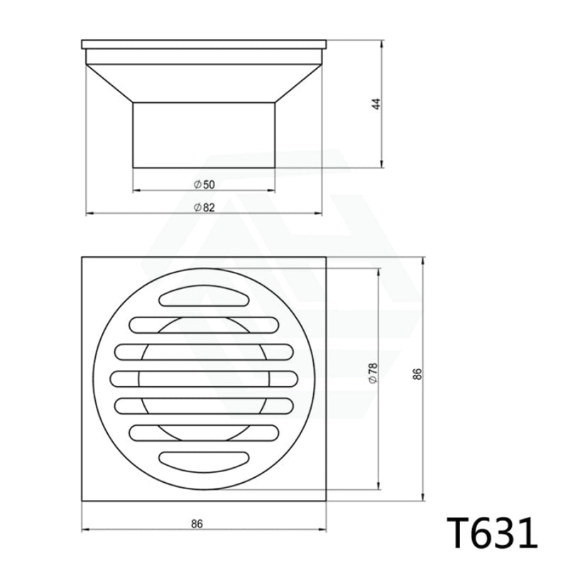 Linkware Square Floor Grate Waste 80X50Mm Outlet Wastes