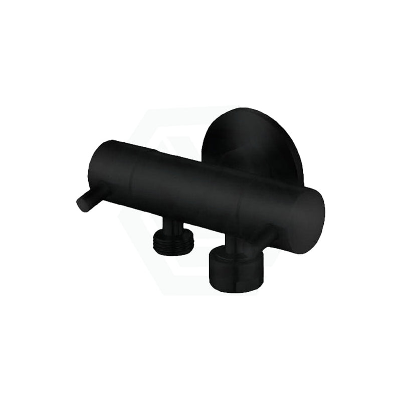 Linkware Brass Matt Black Dual Control Toilet Bidet Diverter Mini Cistern Cock