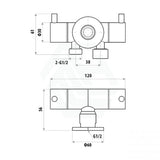 Linkware Brass Stainless Steel Dual Control Toilet Bidet Diverter Mini Cistern Cock