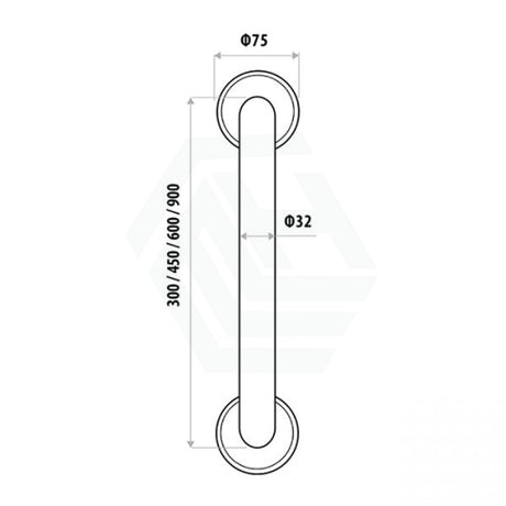 Linkware Care Accessible Grab Rail 300/450/600mm