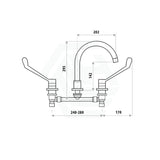 Linkware Chrome Solid Brass Lever Hob Set for Care and Disabled