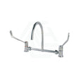 Linkware Chrome Solid Brass Lever Hob Sink Mixing Set For Care And Disabled Special Needs