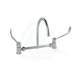 Linkware Chrome Solid Brass Lever Hob Sink Mixing Set for Care and Disabled