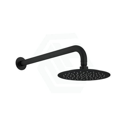 Linkware Elle 316 Matt Black 250Mm Overhead Shower With 400Mm Arm Heads