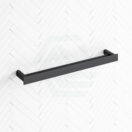 Linkware Gabe 600/800Mm Double Towel Rail Matt Black Rails