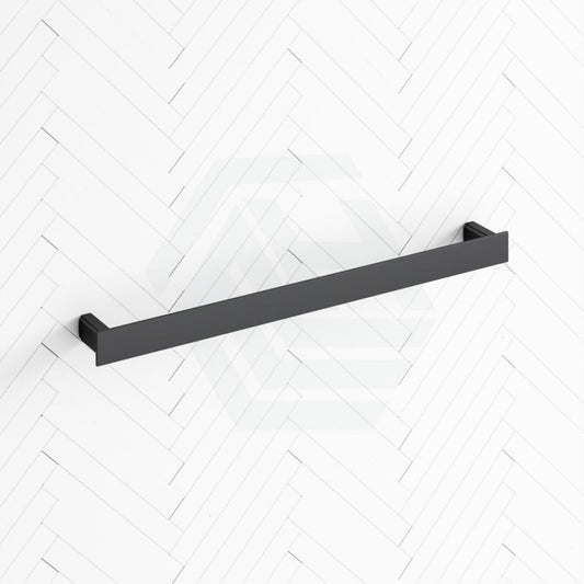 Linkware Gabe 600/800Mm Single Towel Rail Matt Black Rails