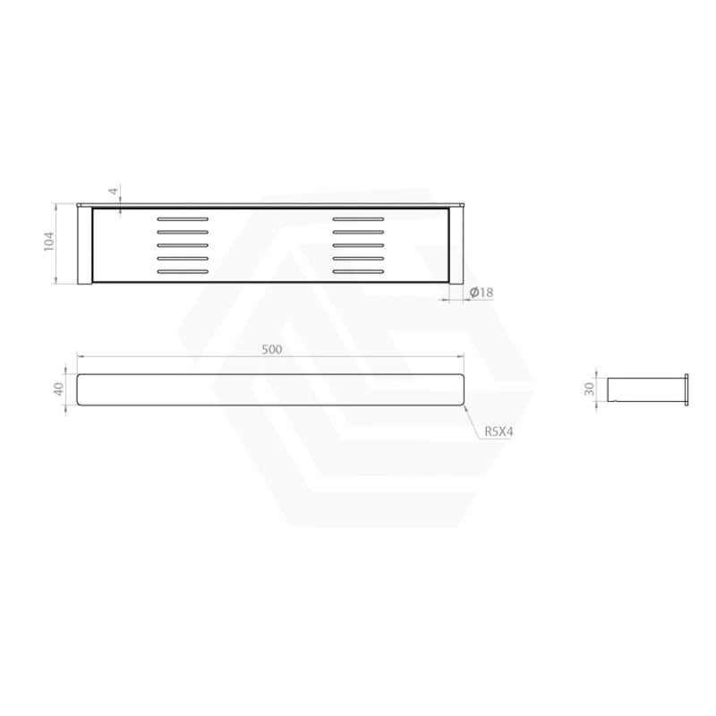 Linkware Gabe Chrome Shelf Stainless Steel 304 Wall Mounted Back To Bathroom Shelves