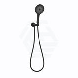 Linkware Gabe Hand Shower With Wall Bracket Matt Black Round Handheld Showers