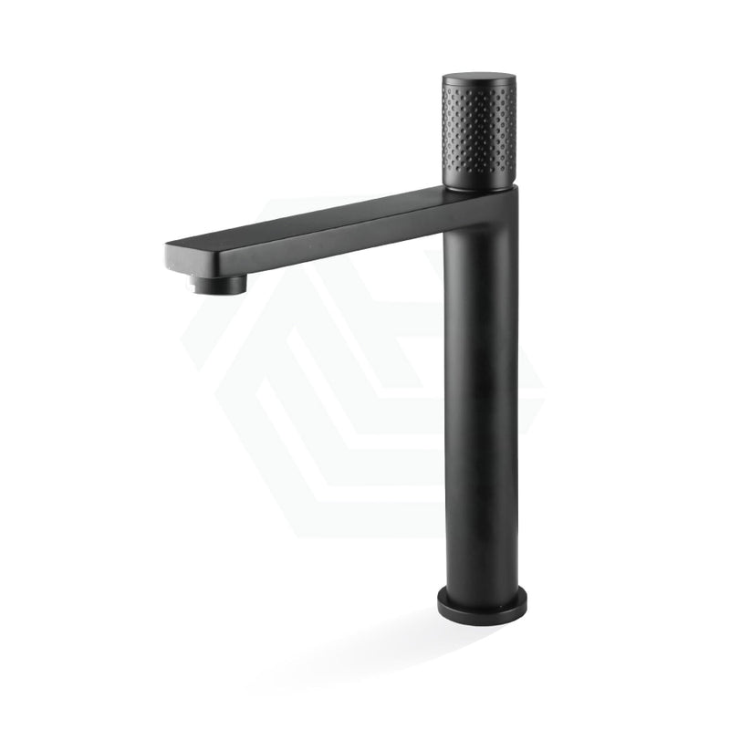 Linkware Gabe High Rise Basin Mixer Black Matt Tall Mixers