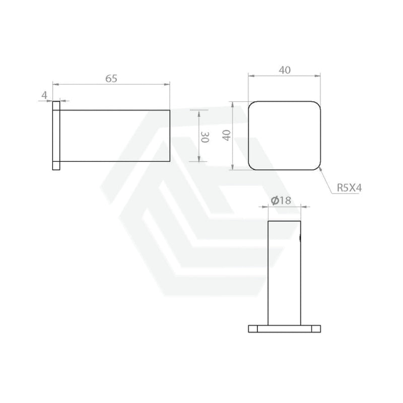 Linkware Gabe Robe Hook Brushed Nickel Hooks