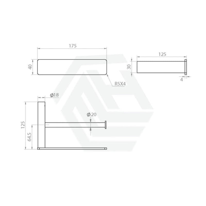 Linkware Gabe Toilet Roll Holder Brushed Nickel Paper Holders