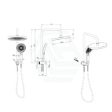 Linkware Gabe Twin Shower Matt Black Showers