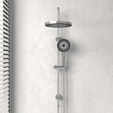 Linkware Gabe Twin Shower On Rail Chrome Showers