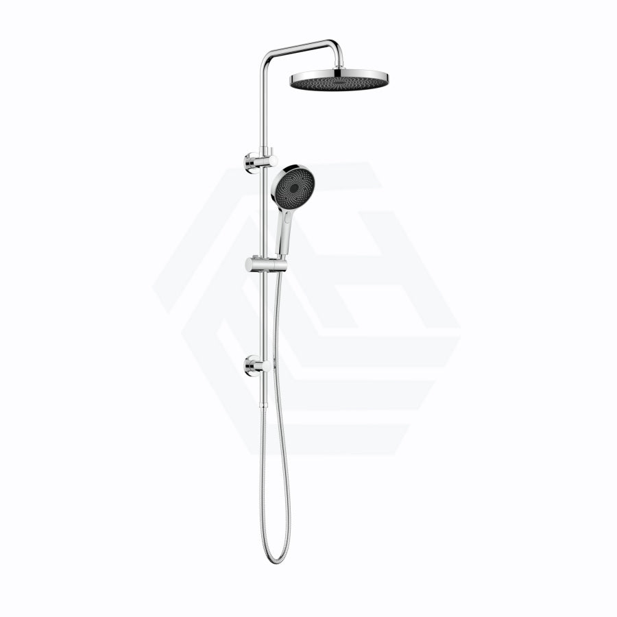 Linkware Gabe Twin Shower On Rail Chrome Showers