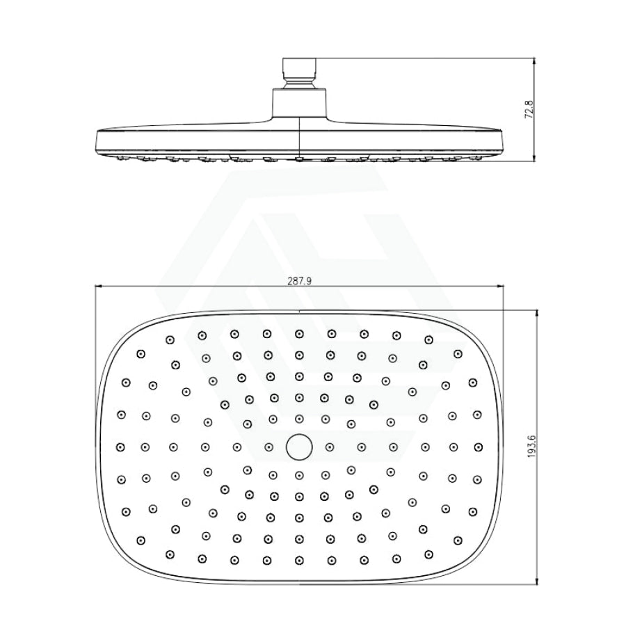 Linkware 230Mm Square Self Cleaning Shower Head Chrome White Multi-Colour Heads