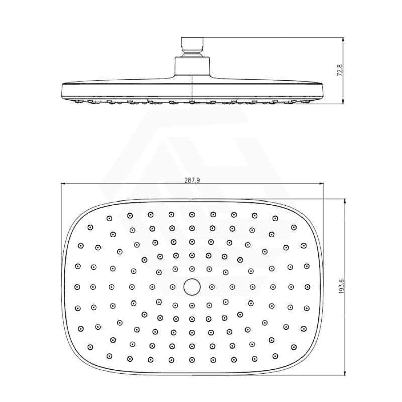 Linkware 230Mm Square Self Cleaning Shower Head Chrome White Multi-Colour Heads