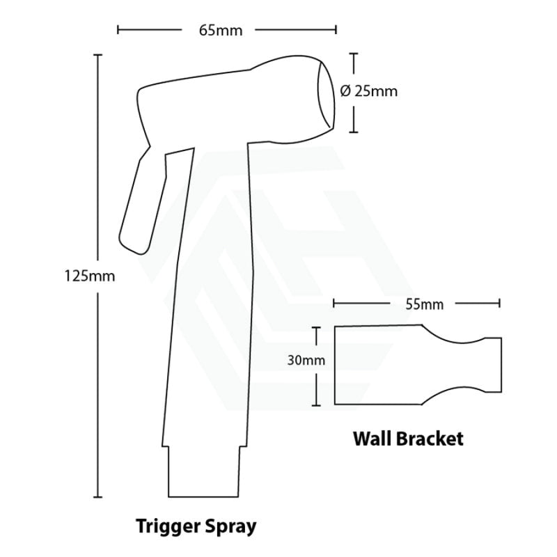 Linkware Trigger Spray With Anti-Burst Hose/Dual Check Valve Chrome Toilet Bidet & Sprayers