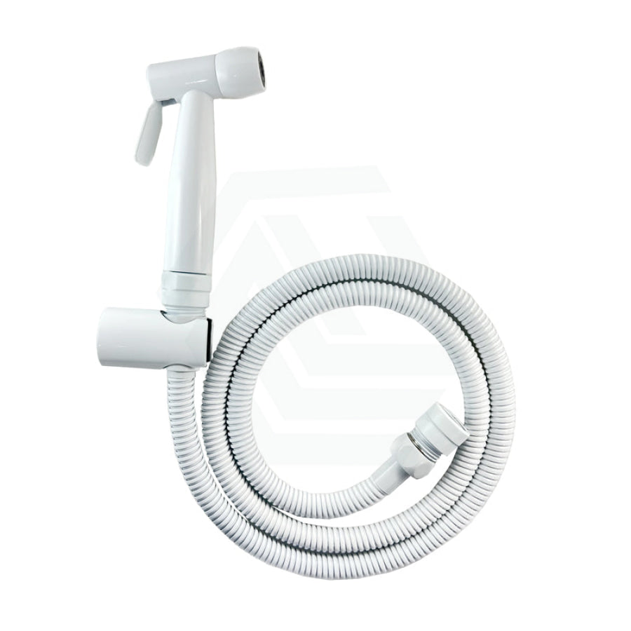 Linkware Trigger Spray With Anti-Burst Hose/Dual Check Valve White Toilet Bidet & Sprayers