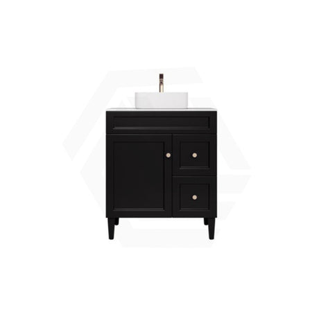 Lukka Harold Federation 600-1500mm Matt Black/White PVC Freestanding Vanity with Legs
