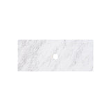 18mm Thick Lukka Carrara White Marble Top with Center Waste Hole, 12/10/2 O'clock Semi Drilled Tap Hole Available At the Back 605-1505mm