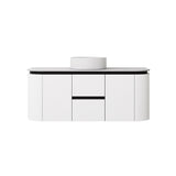 Lukka Devito 750-1500mm Matt Black and White Modern Wall Hung Vanity PVC Cabinet