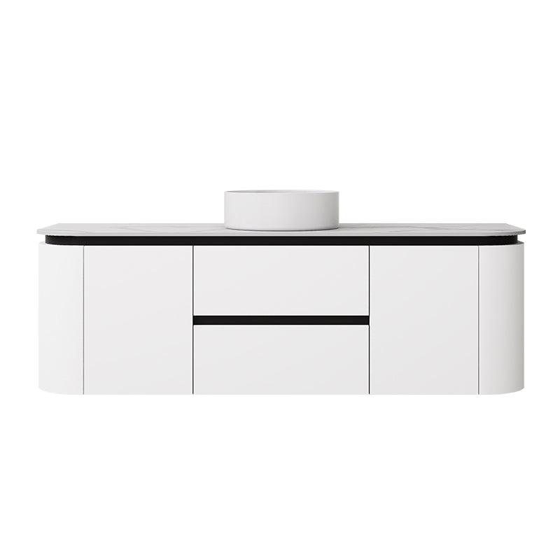 Lukka Devito 750-1500mm Matt Black and White Modern Wall Hung Vanity PVC Cabinet