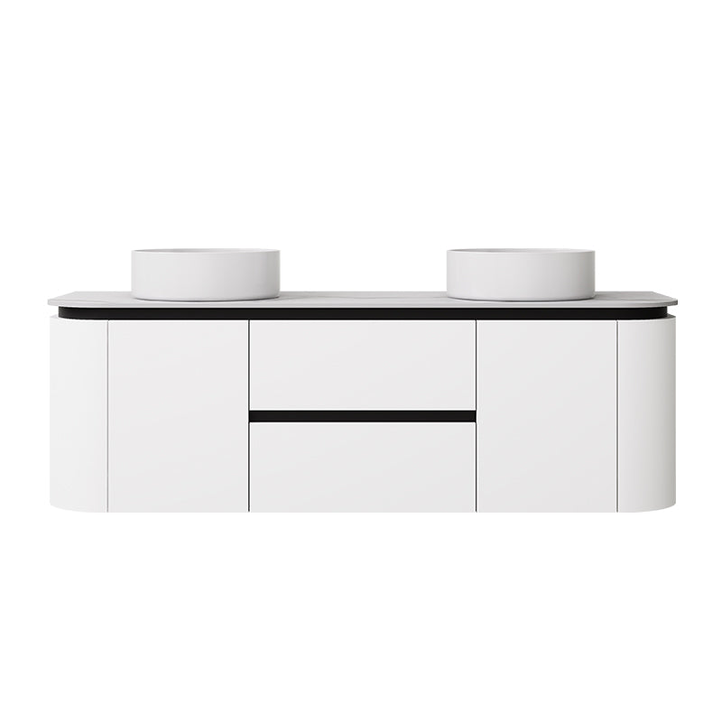 Lukka Devito 750-1500mm Matt Black and White Modern Wall Hung Vanity PVC Cabinet