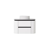 Lukka Devito 750-1500mm Matt Black and White Modern Wall Hung Vanity PVC Cabinet