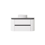 Lukka Devito 750-1500mm Matt Black and White Modern Wall Hung Vanity PVC Cabinet