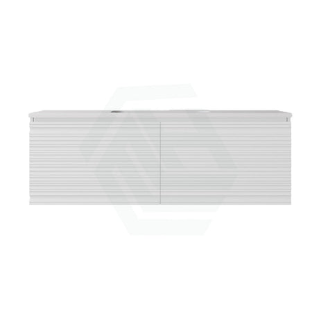 600-1500mm Lukka Sedona Modern Fluted Wall Hung PVC Vanity Matt White