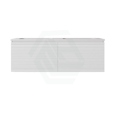 600-1500mm Lukka Sedona Modern Fluted Wall Hung PVC Vanity Matt White