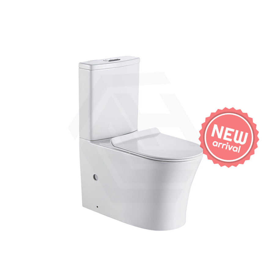 Lukka Orta 700x385x415mm Gloss White Tornado Rimless Back to Wall Toilet Suite